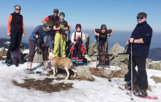 Rast beim Schneeschuhgehen